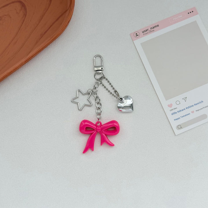 Playful Bow and Star Keychain Stornfield