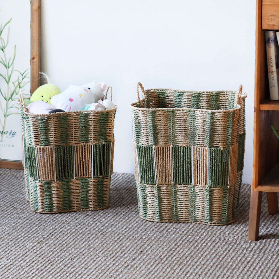 Handcrafted storage basket made of natural materials Stornfield