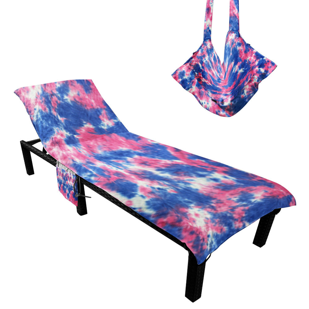 Lounge chair cushion with artistic TIE-DYE design Stornfield