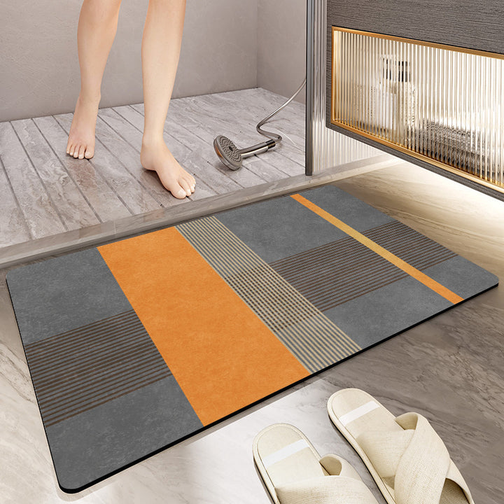 Textured Abstract Design Bath Mat Stornfield