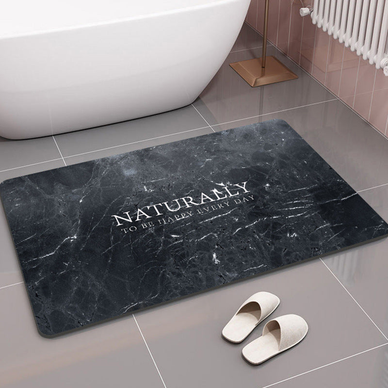 Geometric Patterned Memory Foam Bath Mat for Bathroom