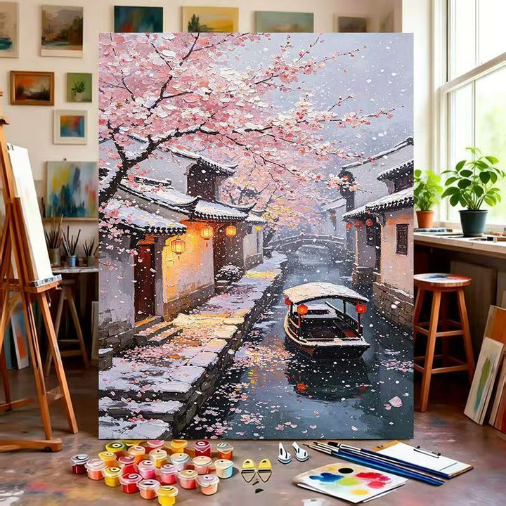 Scenic Cherry Blossom Paint by Numbers Art Kit Stornfield