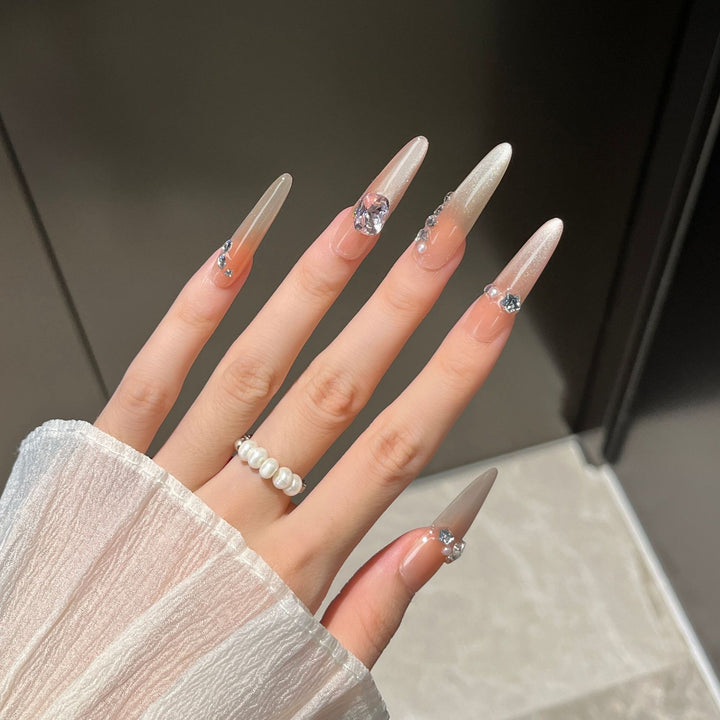 Elegant Rhinestone-Embellished Press-On Nail Extensions Stornfield