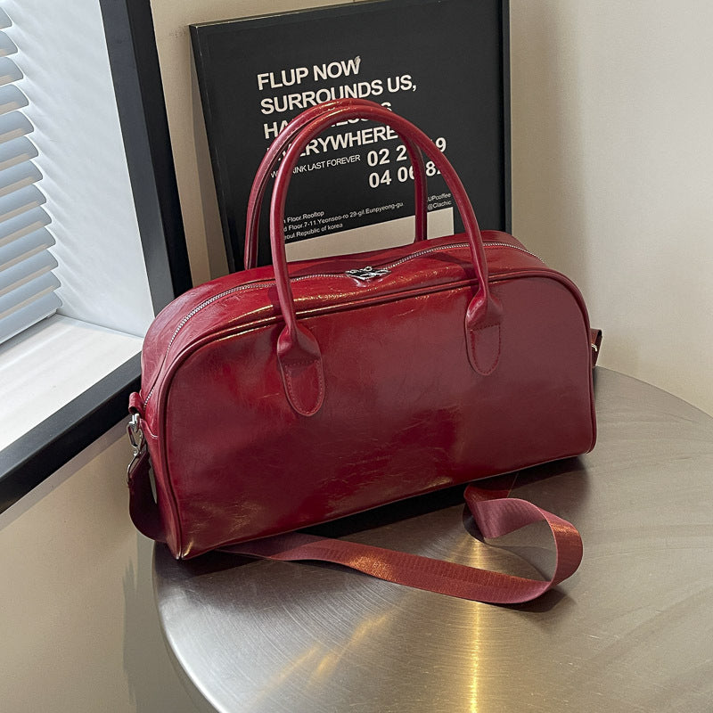Elegant Leather Overnight Duffle Bag Stornfield
