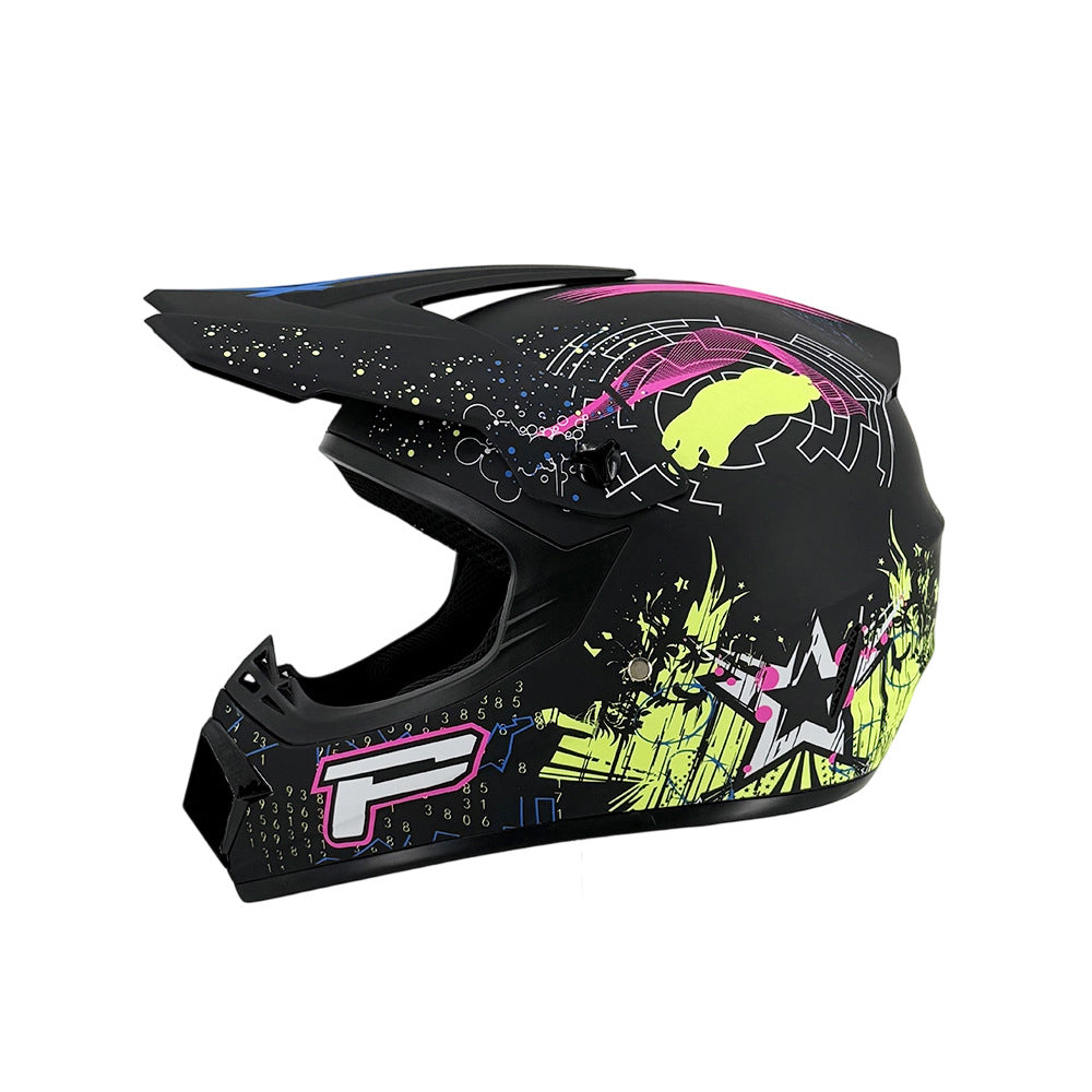 full-face motocross helmet with extended visor and reinforced chin guard Stornfield