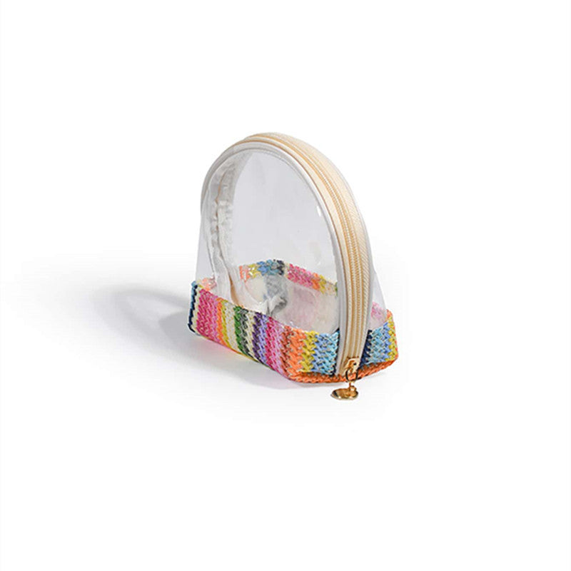 Transparent cosmetic bag with colorful bottom Stornfield