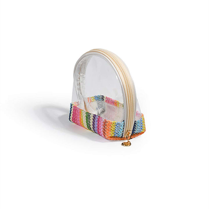Transparent cosmetic bag with colorful bottom Stornfield