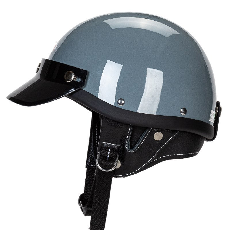 Classic Motorcycle Half-Helmet with Visor Stornfield