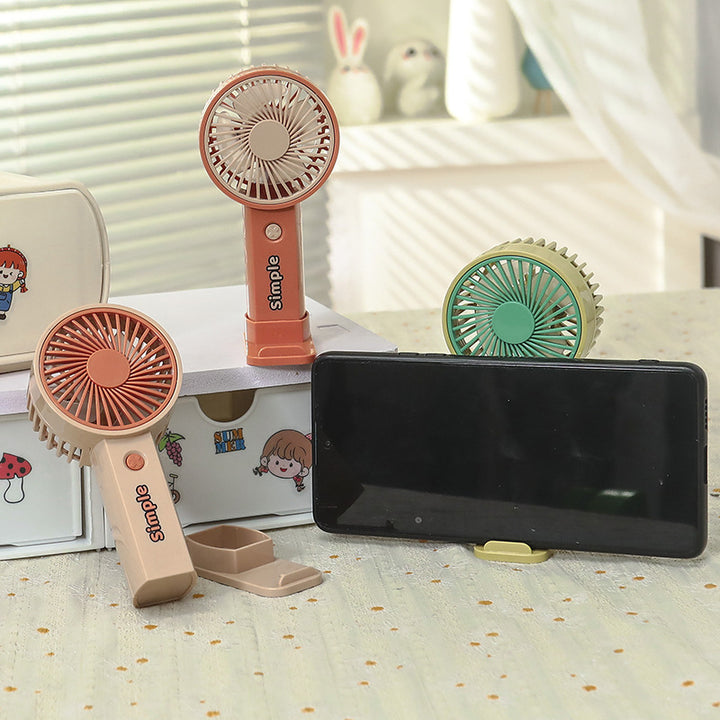 Women Portable Hand Fan with Rechargeable USB Port and Lightweight Construction Stornfield