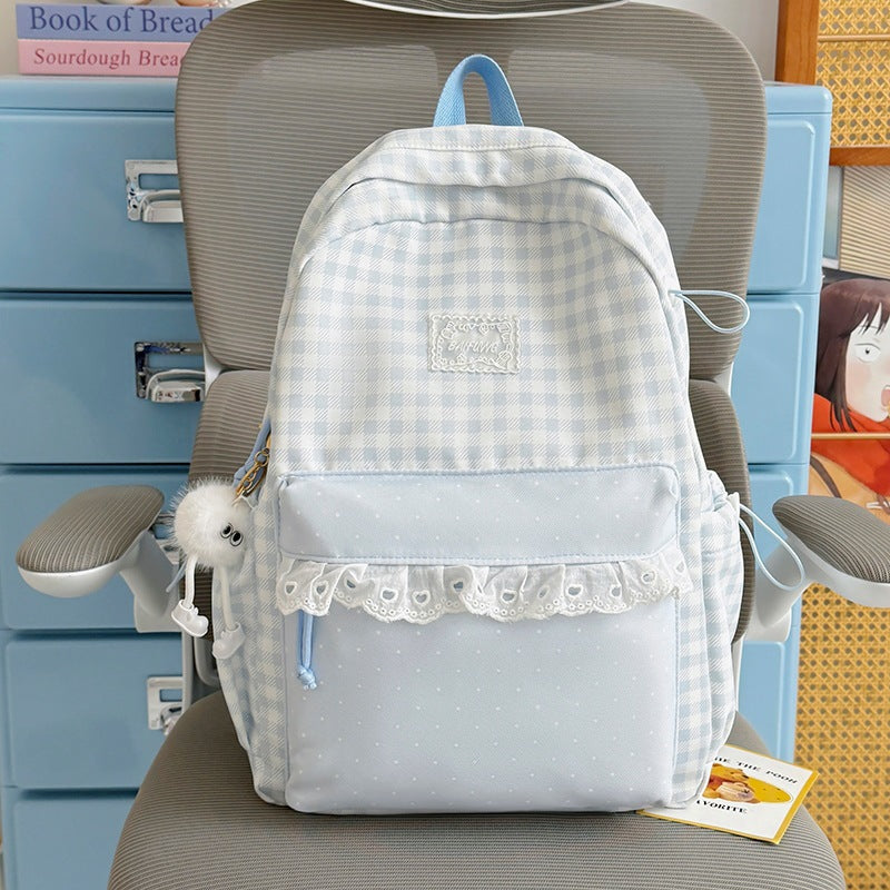 Cute Checkered Pattern Backpack Stornfield