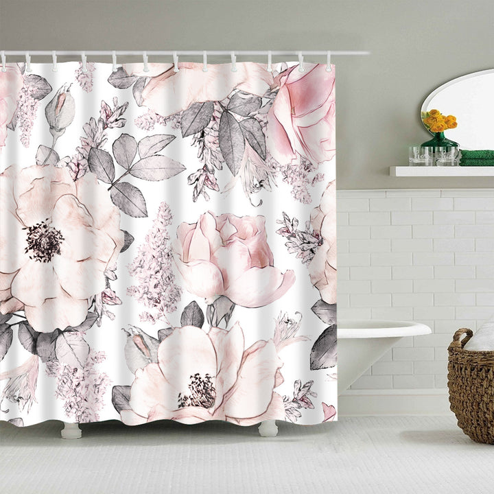 Floral Patterned Bathroom Shower Curtain Stornfield