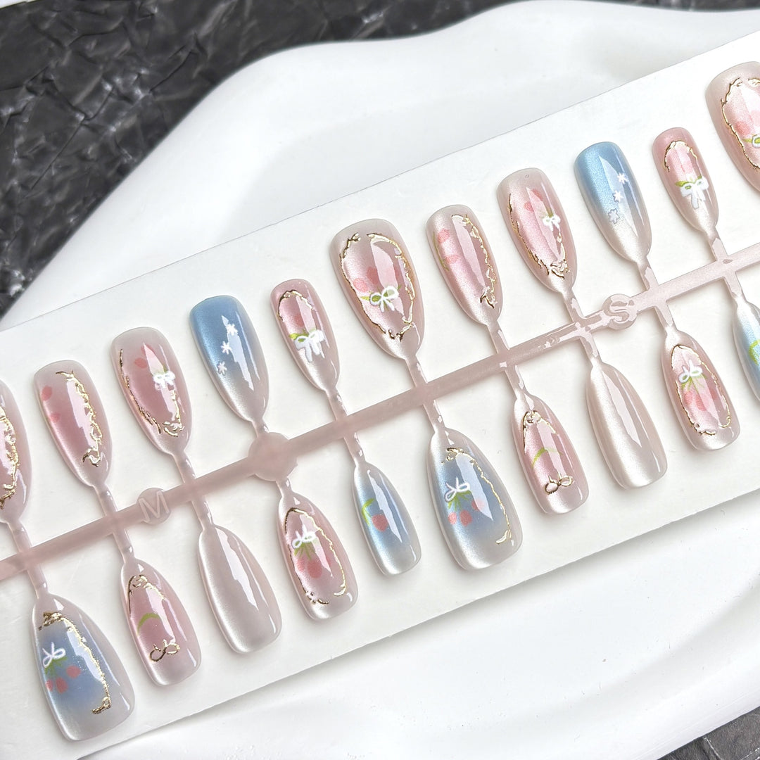 Artistic Floral-Design Press-On Nails 1790746009