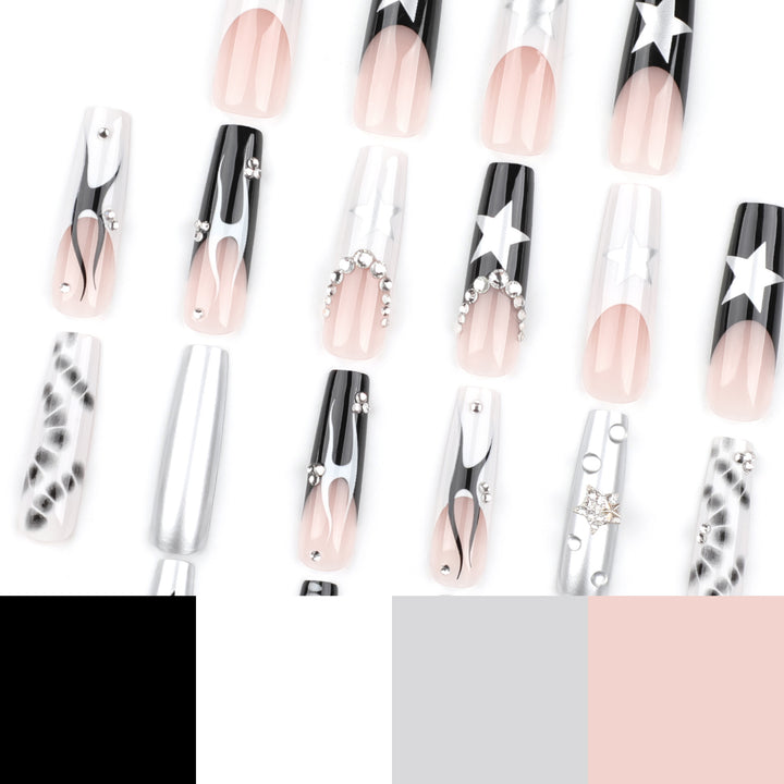 Artificial Nail Set with Glamour Accents Stornfield