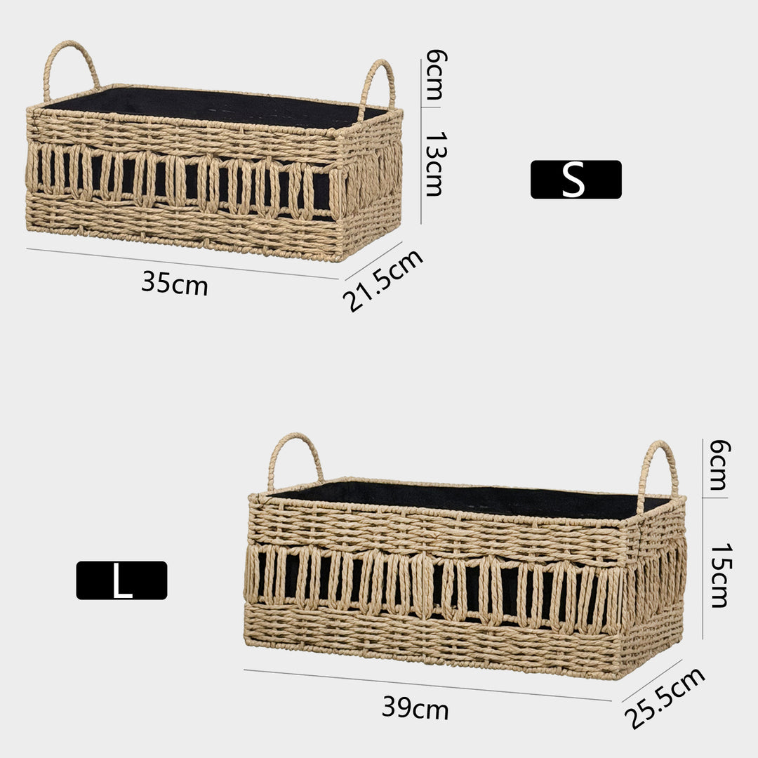 Versatile storage basket made of natural material Stornfield