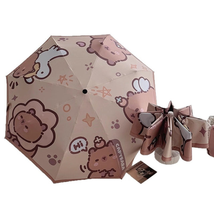 Women's high-quality folding umbrella with playful animal motif Stornfield