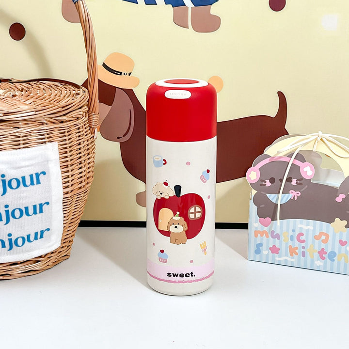 Women's Insulated Drinking Bottle with Cheerful Animal Design Stornfield