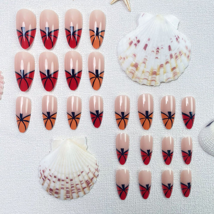 Artistic Basketball-Themed Press-On Nail Set Stornfield