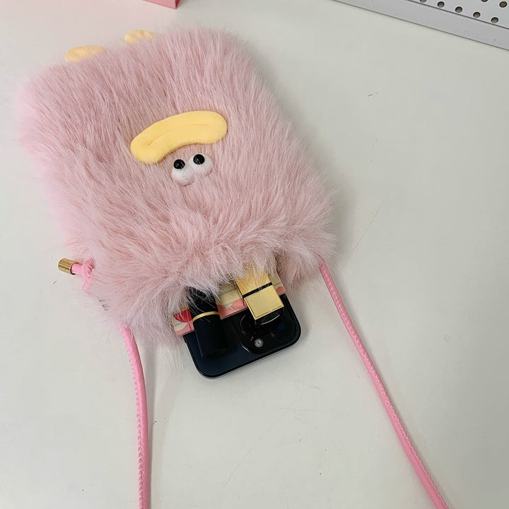 Plush shoulder bag with unique character design Stornfield