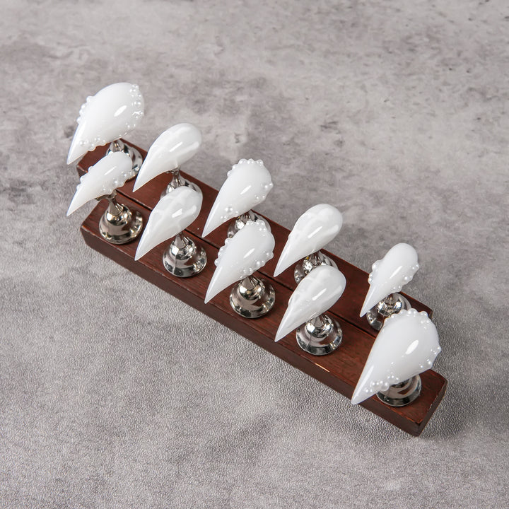 Elegant Stiletto Press-On Nails with Pearl Accents