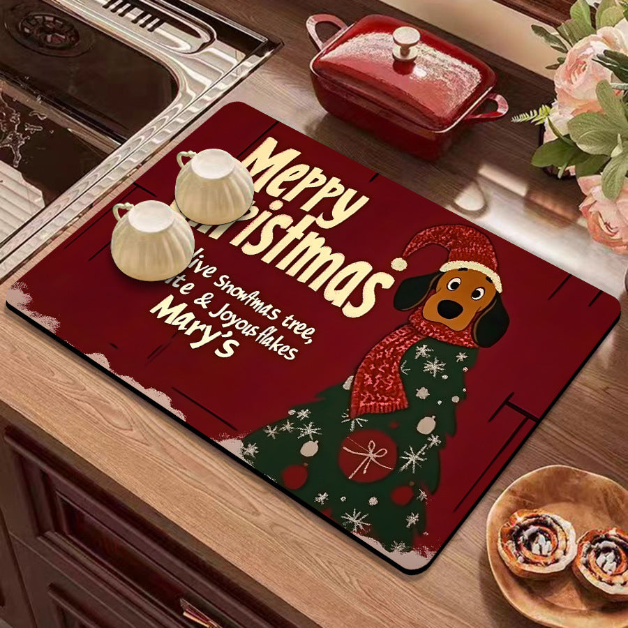 Festive Winter-Themed Kitchen Counter Mat Stornfield