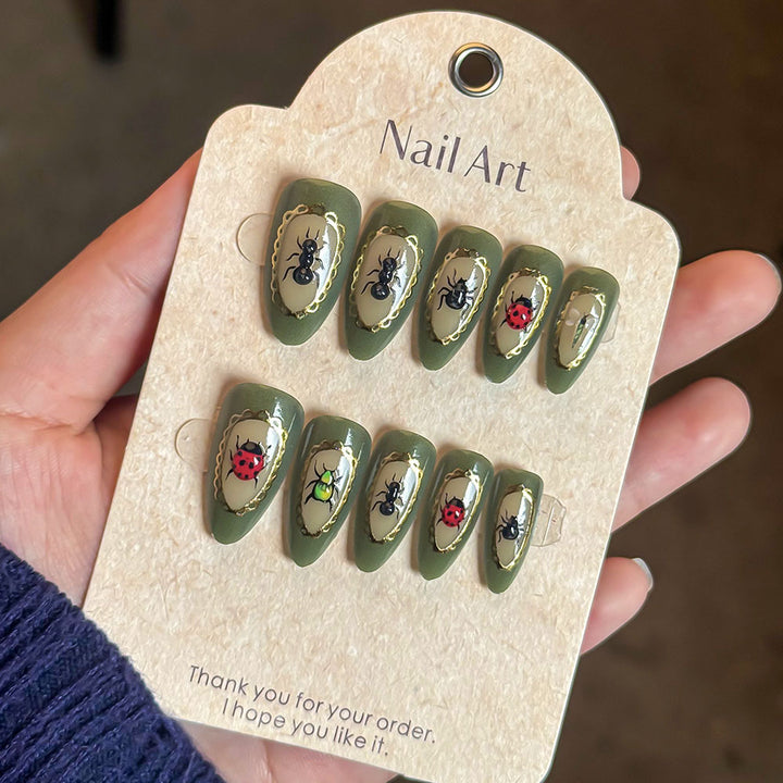 Unique Insect-Themed Press-On Nails Stornfield