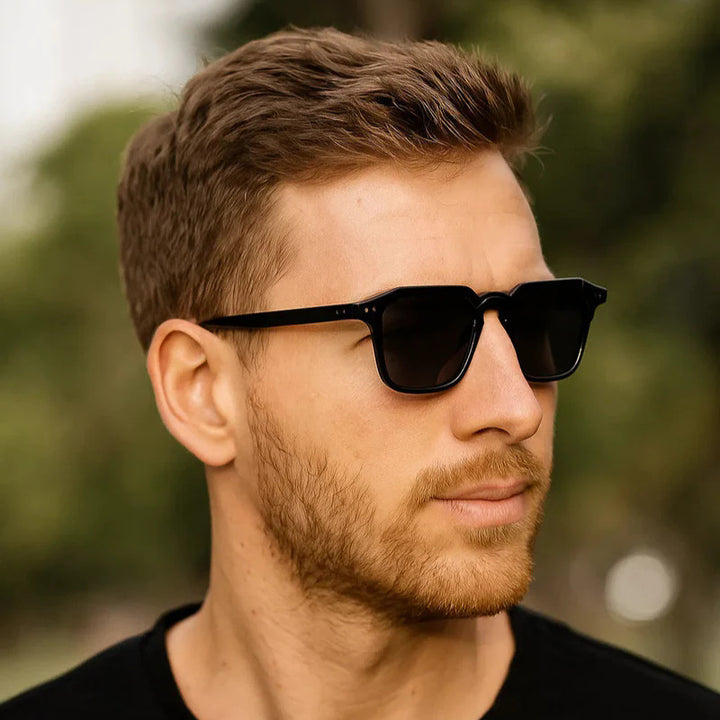 Men's Retro-Inspired Bold Square Sunglasses Stornfield