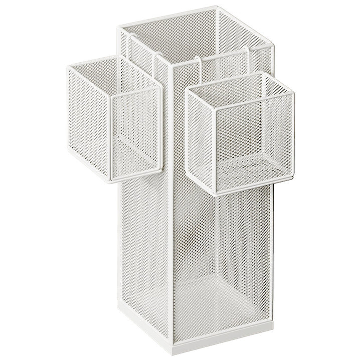 Vertical Metal Produce Storage Tower with Detachable Side Basket