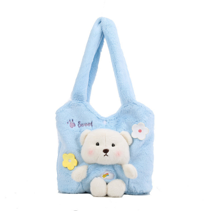 Plush Shoulder Bag with Cute Bear Design Stornfield