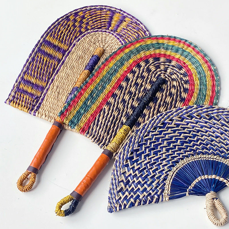 Ladies hand-woven fan made of natural material Stornfield