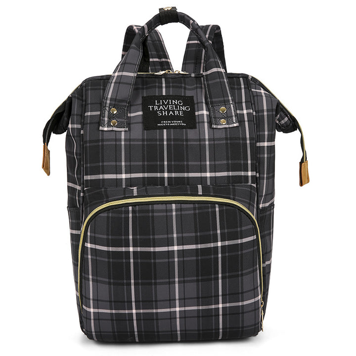 Checkered Pattern Travel Backpack Stornfield