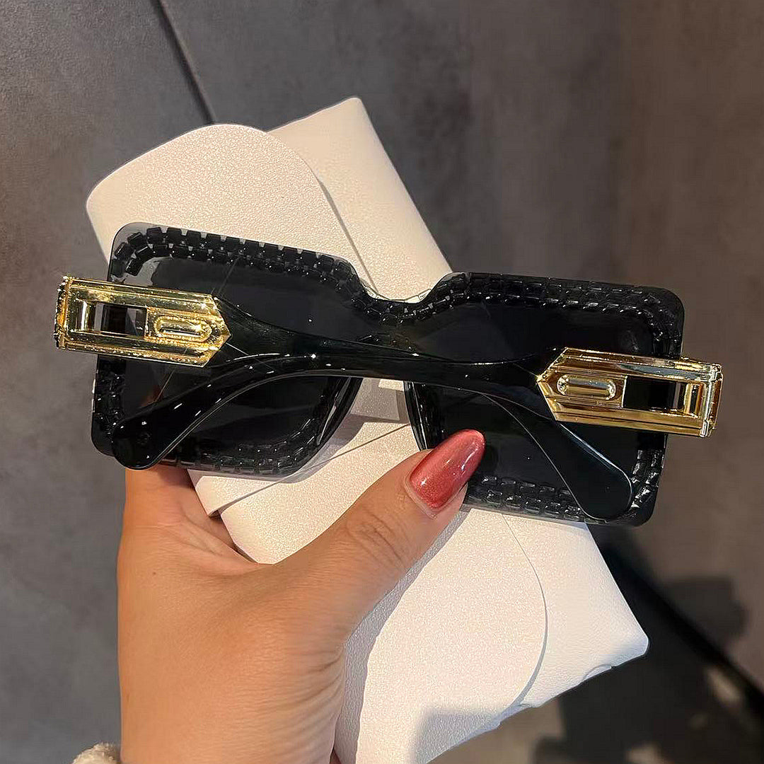 Women's Fashion Oversized Sunglasses with Sparkling Crystal Accents Stornfield