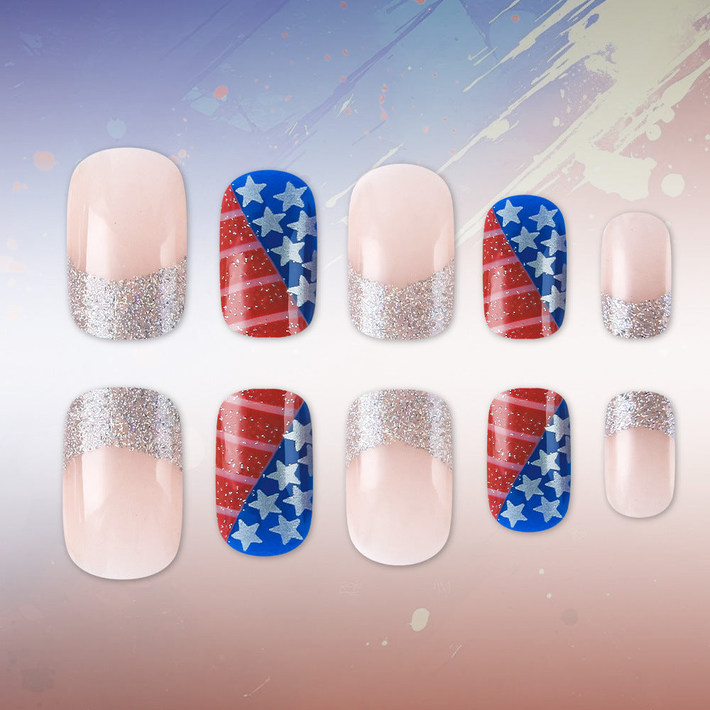 Patriotic Themed Press-On Nail Art Stornfield