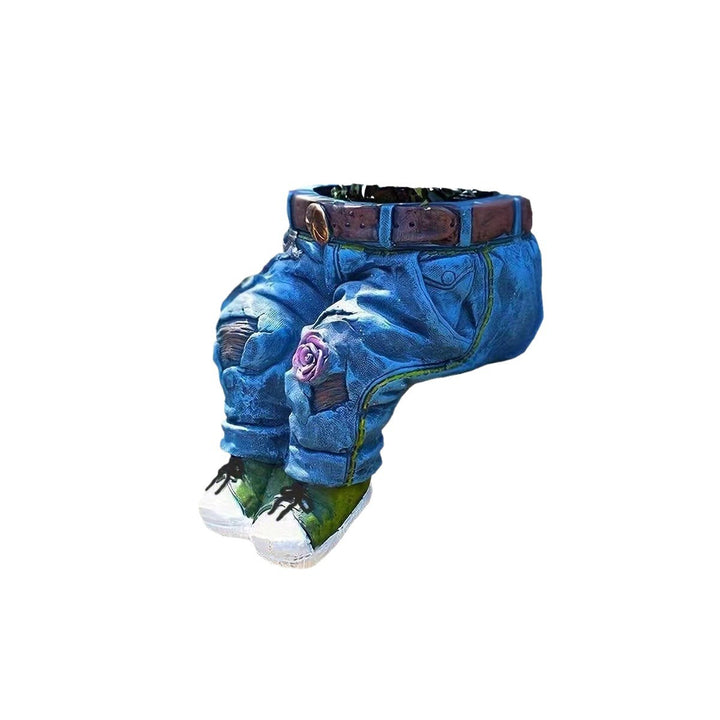 Decorative plant figure in denim look Stornfield