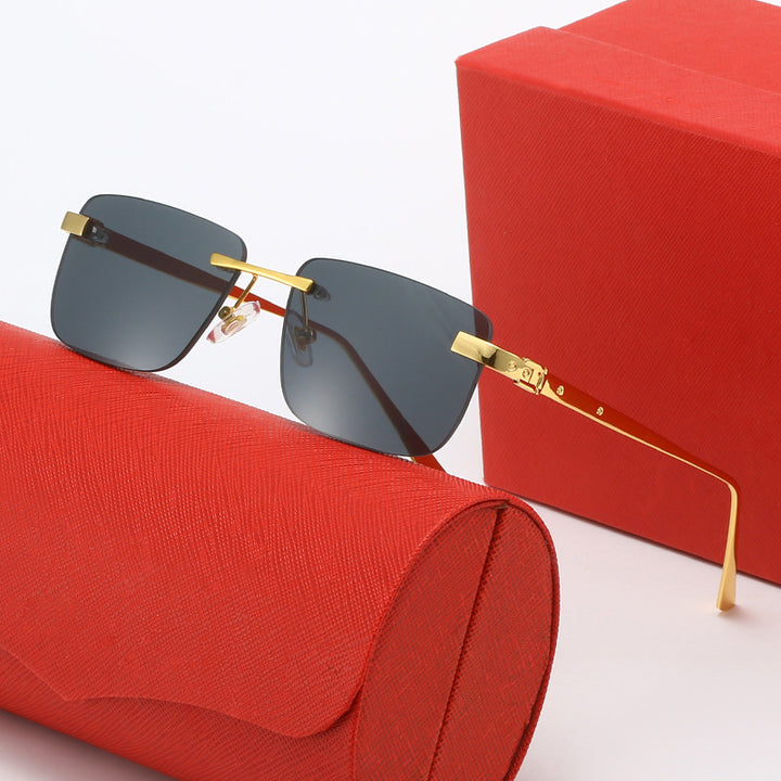 Women's fashionable half-rim glasses with elegant metal frame Stornfield