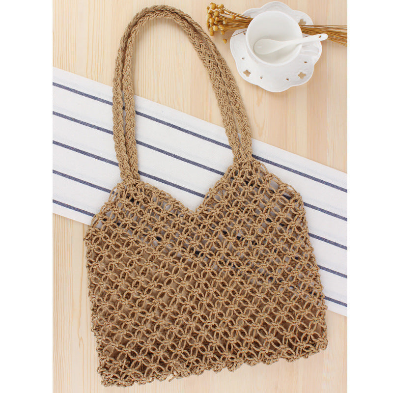 Fashionable net tote bag made from natural materials Stornfield