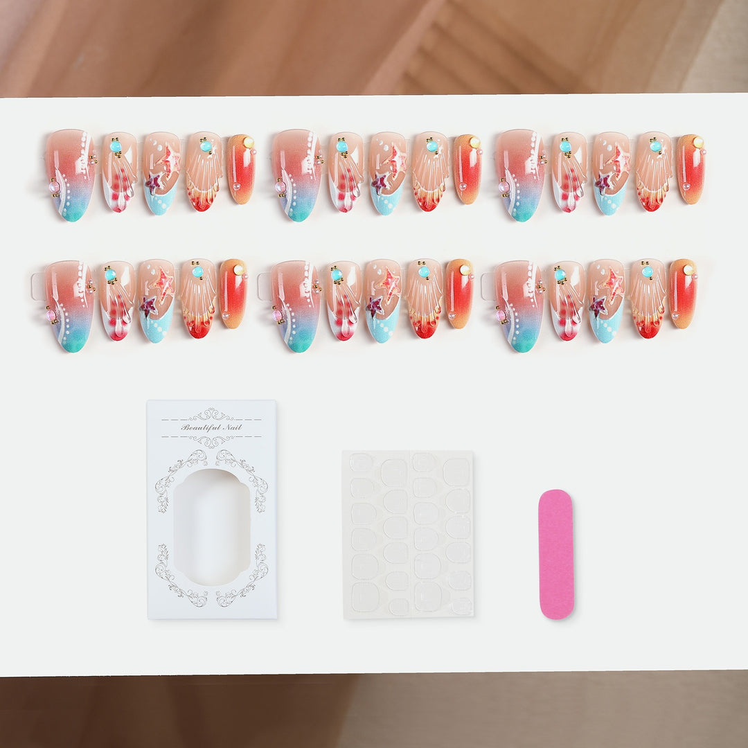 Art nail set with colorful accents and striking designs Stornfield