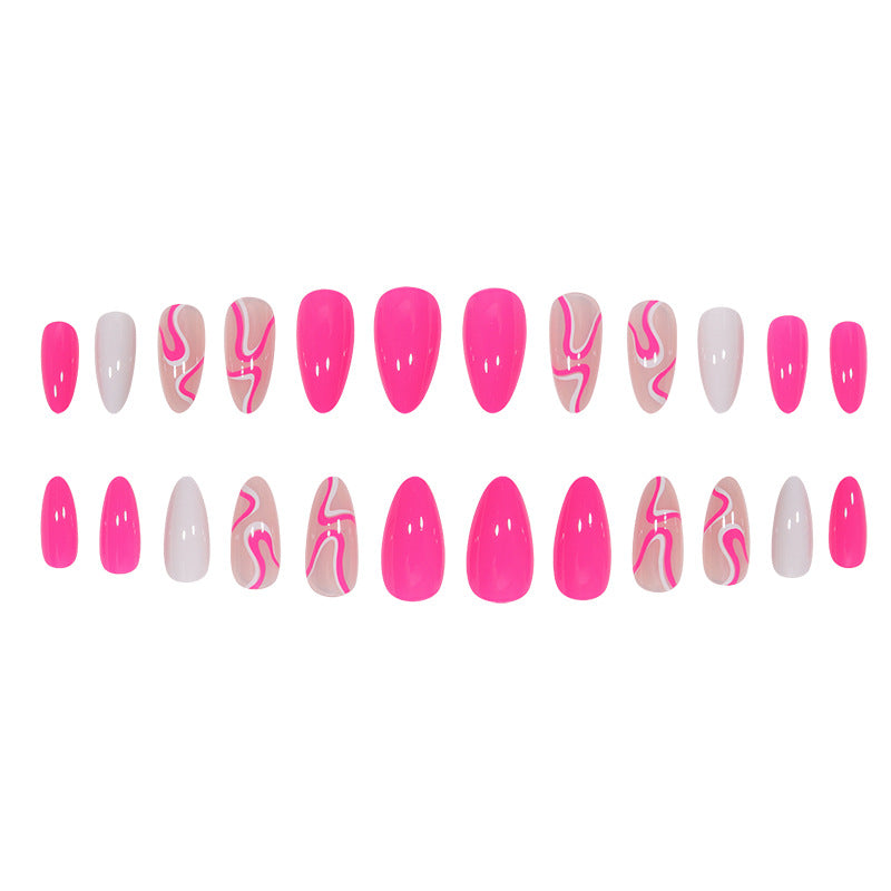 Abstract Swirl Design Press-On Nails Stornfield