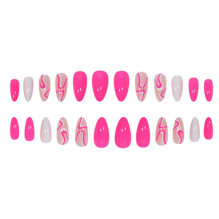 Abstract Swirl Design Press-On Nails Stornfield