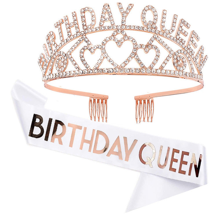 Women's Sparkling Tiara and Sash Set Stornfield