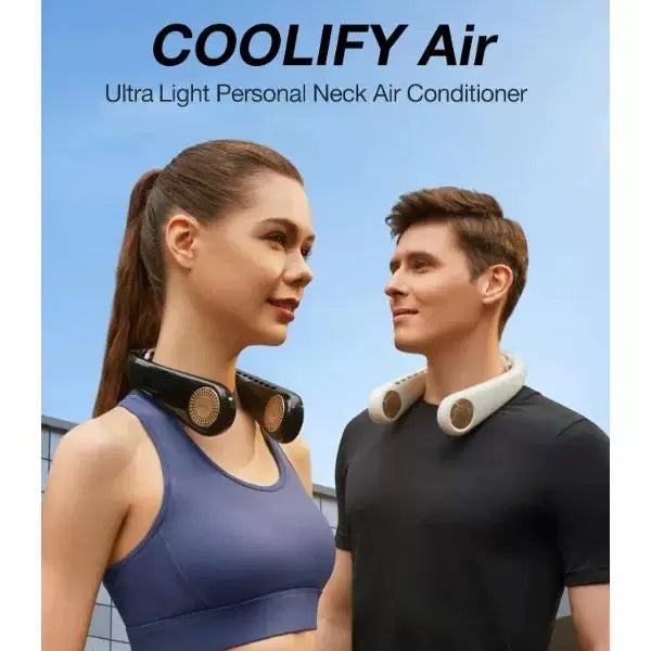 Unisex one size ergonomic bladeless neck air cooler with adjustable turbine vents Stornfield