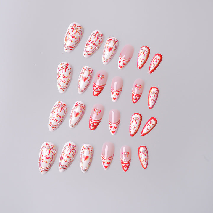 Romantic Message Press-On Nails Stornfield