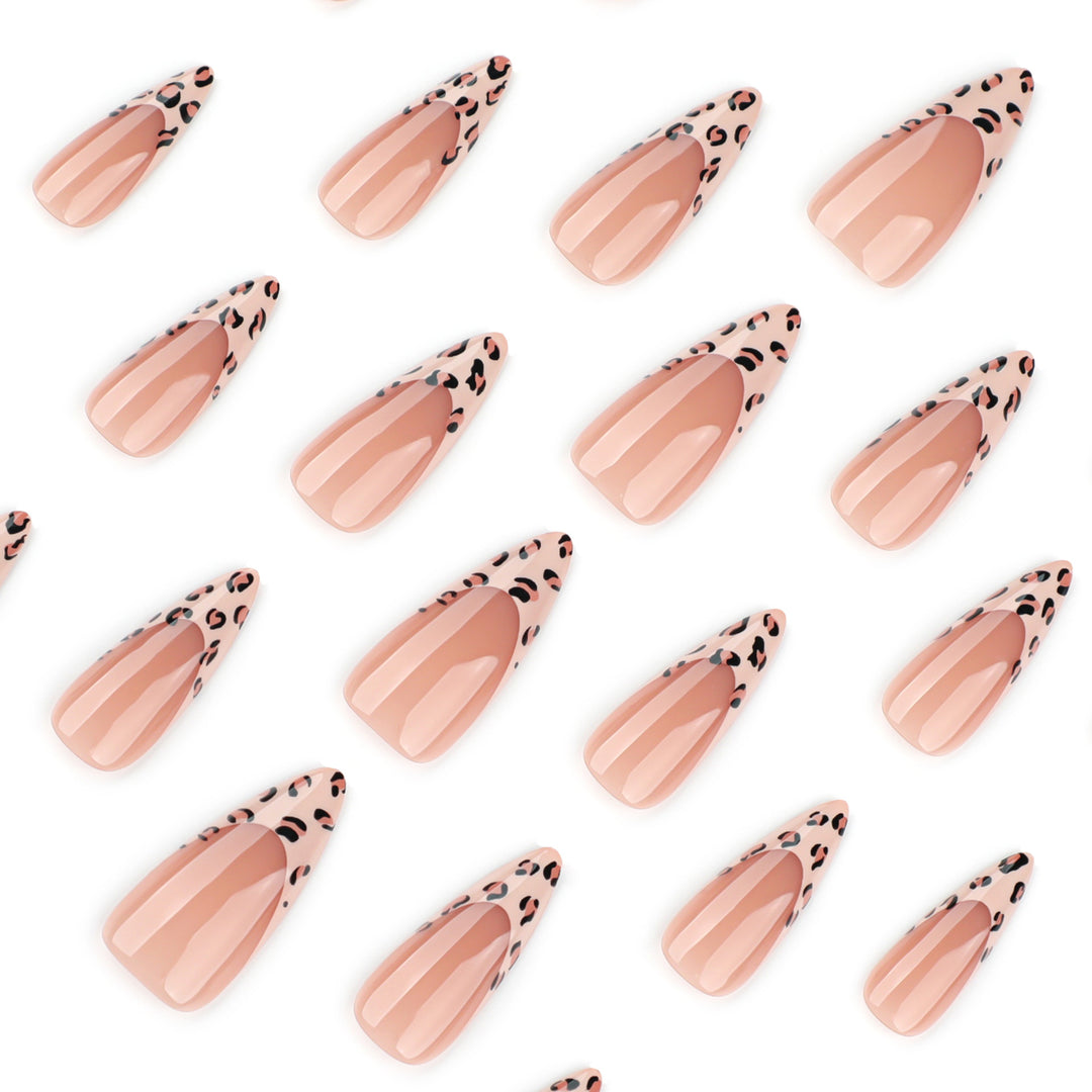 Artistic Stiletto Nails with Animal Pattern Stornfield