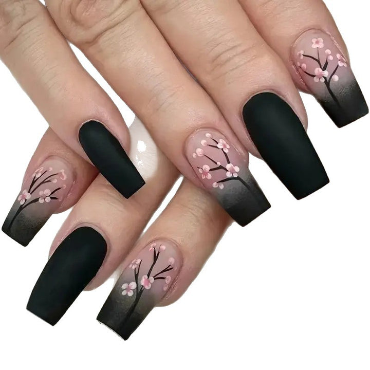 Floral Design Acrylic Nail Art Enhancements Stornfield