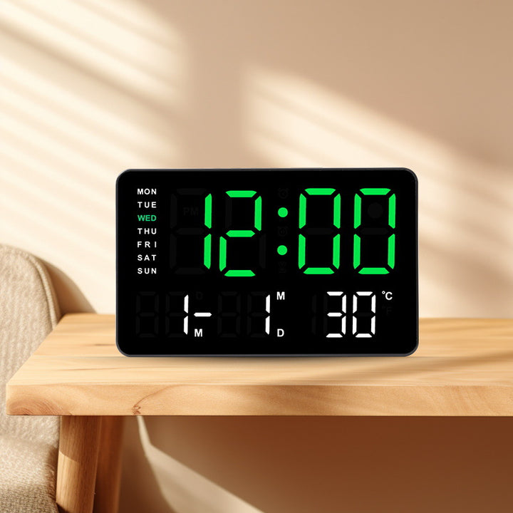 Digital Wall Clock with Temperature and Date Display Stornfield