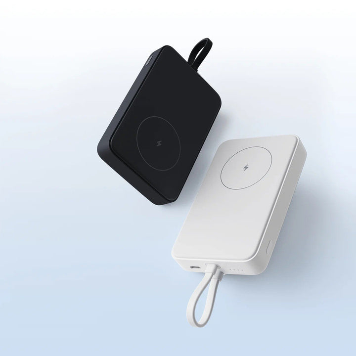 Magnetic wireless power bank with Magnetic alignment and USB-C pass-through Stornfield