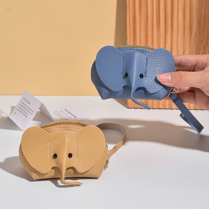 Cute Elephant-Themed Zippered Coin Purse Stornfield