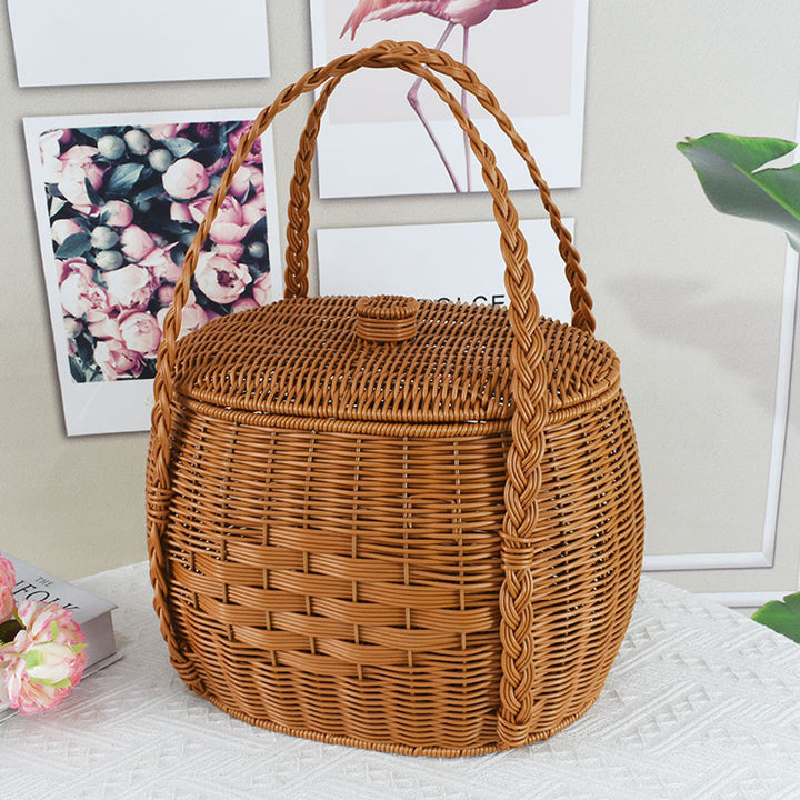 Handcrafted Wicker Storage Basket Stornfield