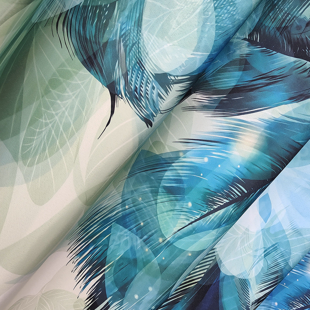 Artistic Feather Print Shower Curtain Stornfield