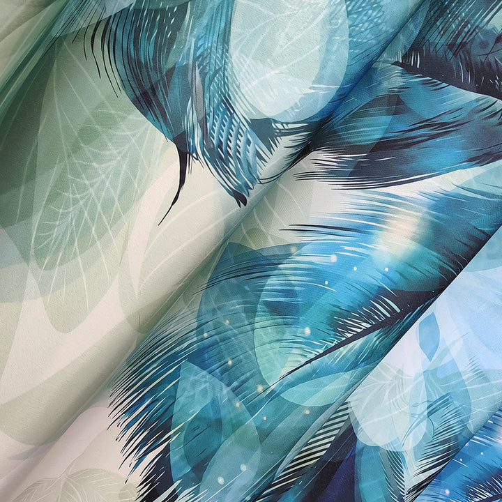 Artistic Feather Print Shower Curtain Stornfield