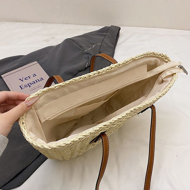 Woven Straw Tote